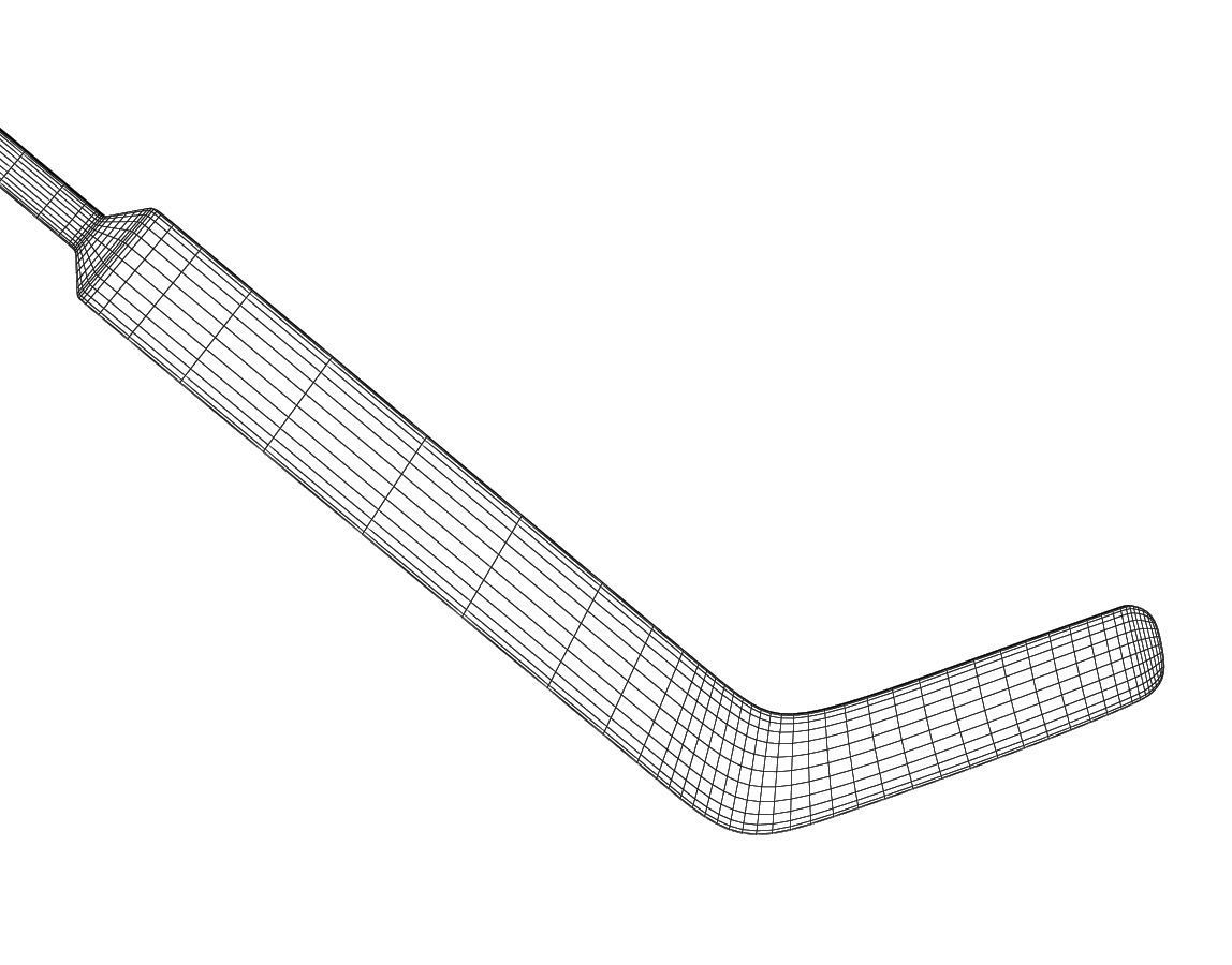 Ice Hockey Goal Stick 3D model_4