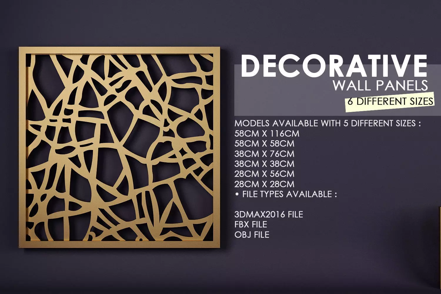 Decorative Panel-Screen 3D Model 3D model