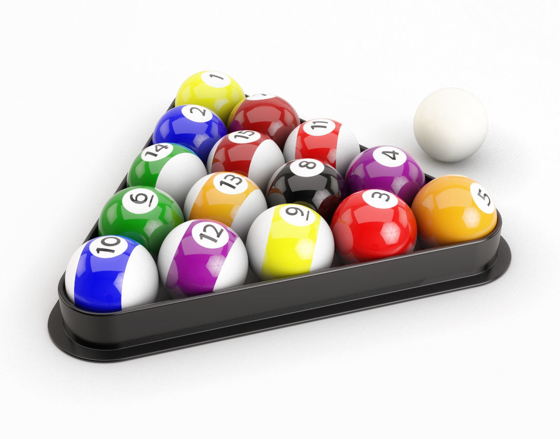 Billiard Balls 3D model_1