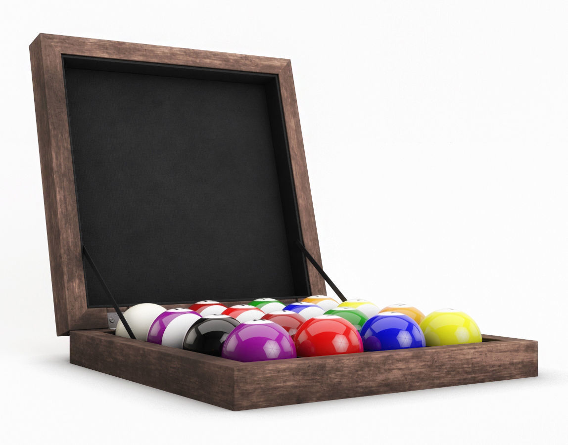 Billiard Ball Box 3D model_1