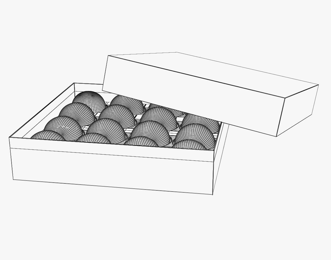 Pool Balls In Paper Box 3D model_3