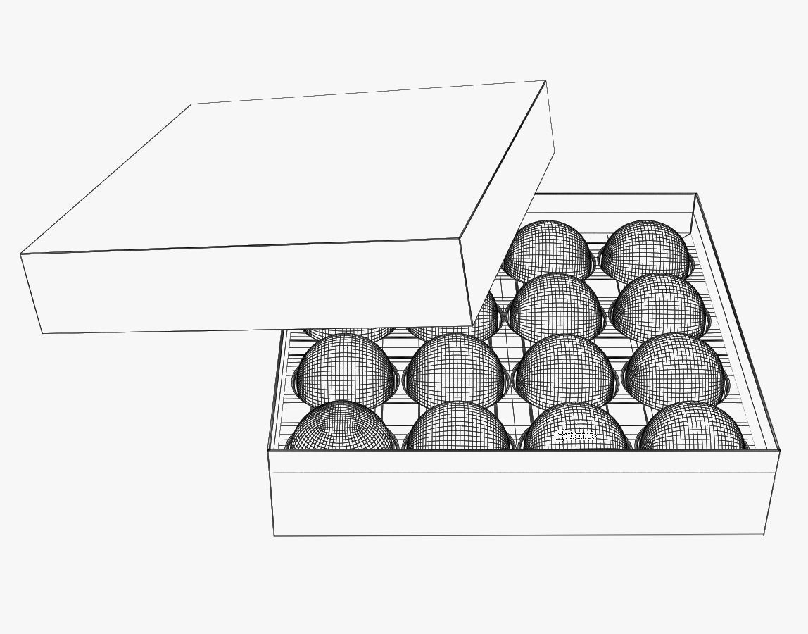Pool Balls In Paper Box 3D model_5