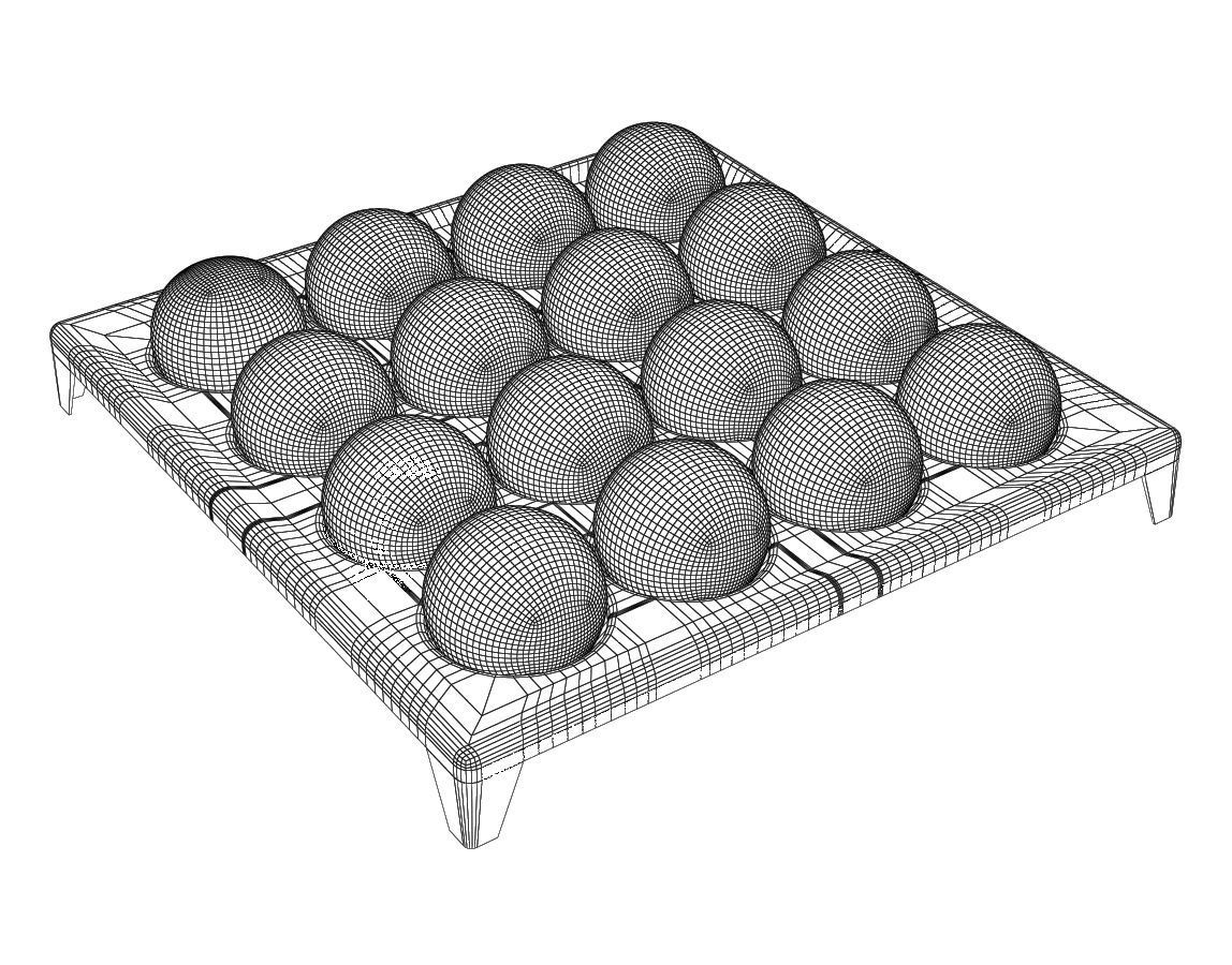 Pool Balls on plastic holder 3D model_2