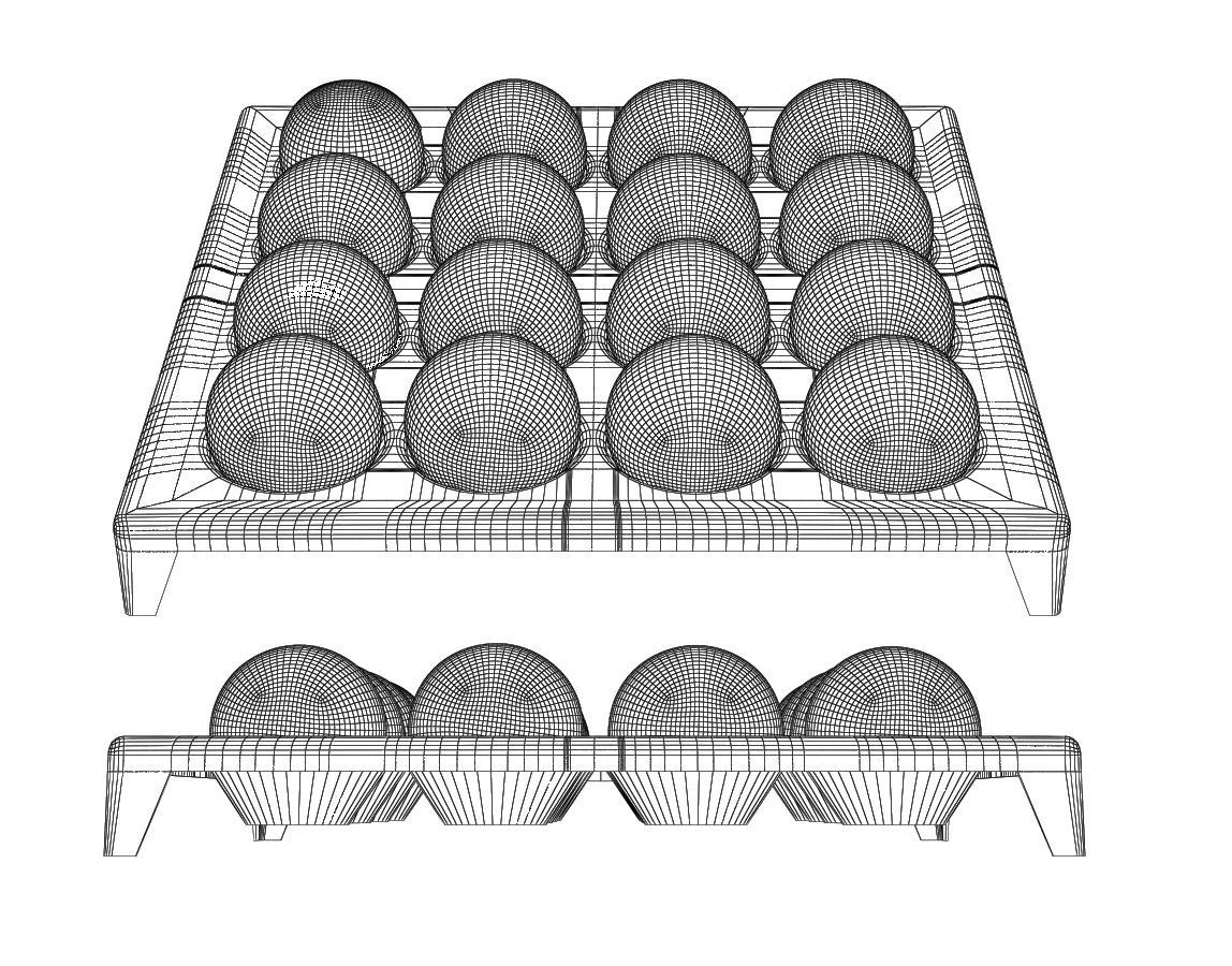 Pool Balls on plastic holder 3D model_3