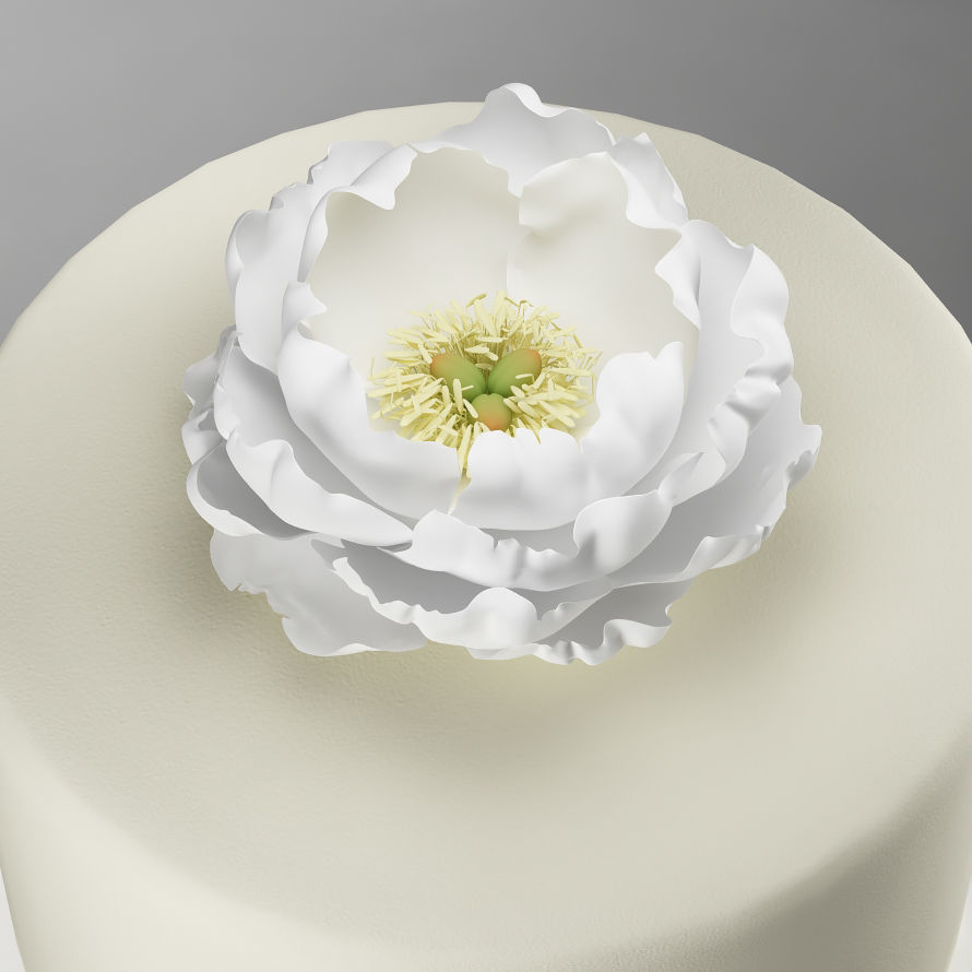 Cake 29 with  flower 3D model_3