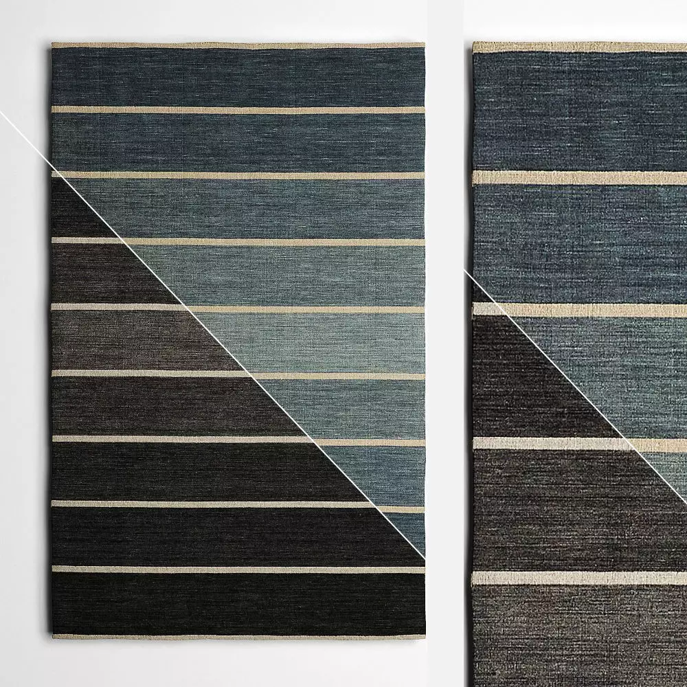 Bold Striped Rugs 3D model