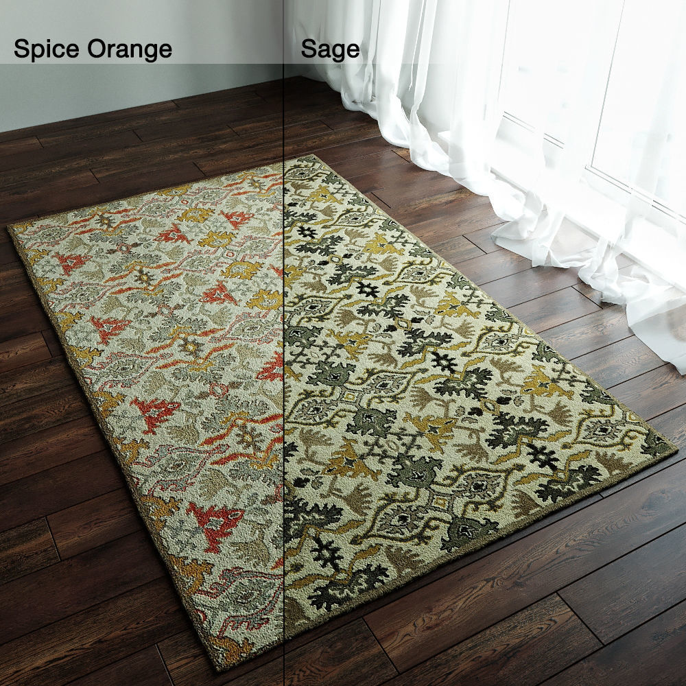 Delphine Wool Rugs 3D model_1