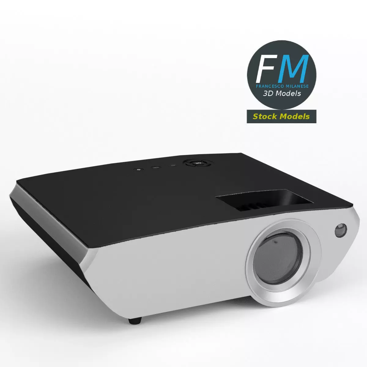 Mini projector 3D model_0
