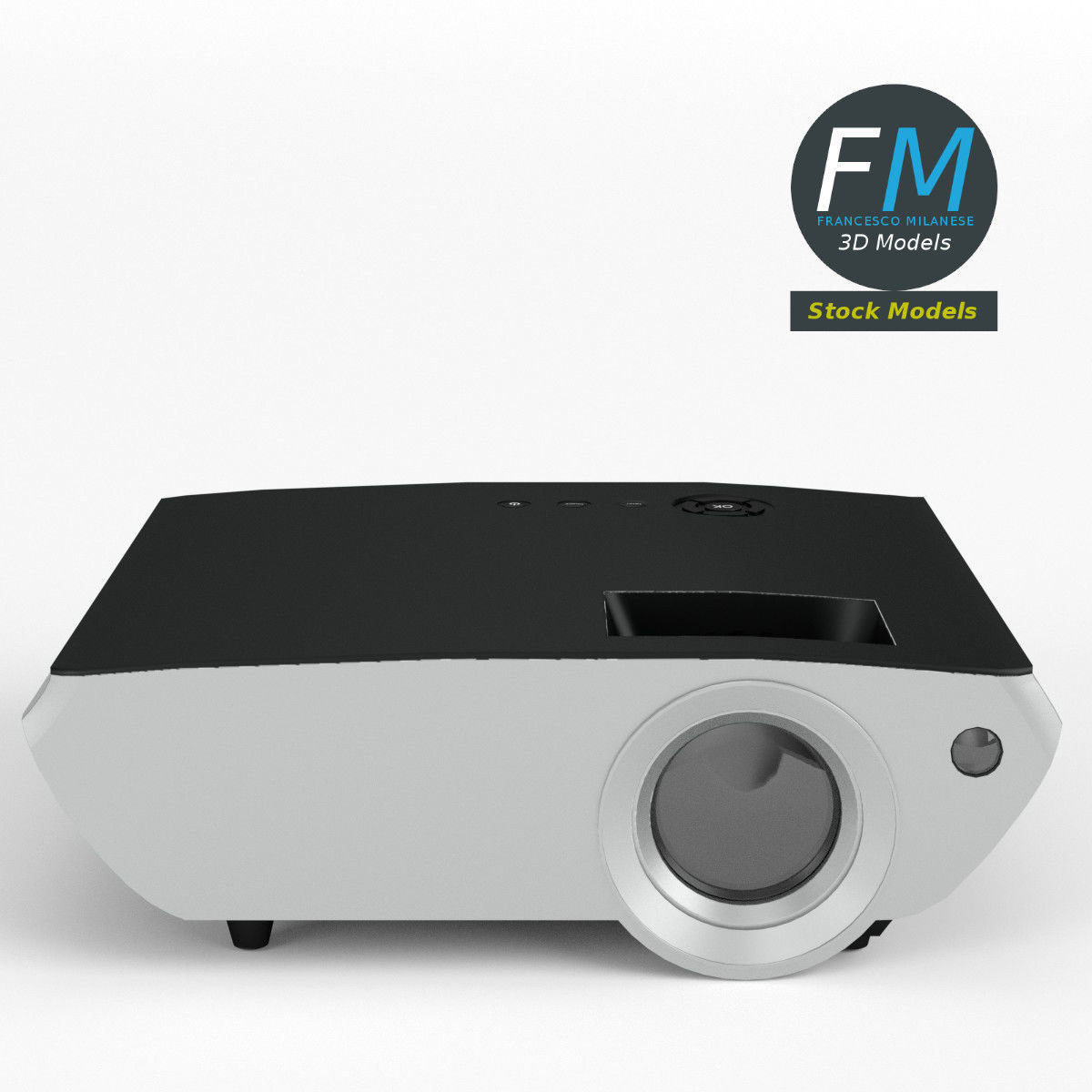 Mini projector 3D model_3