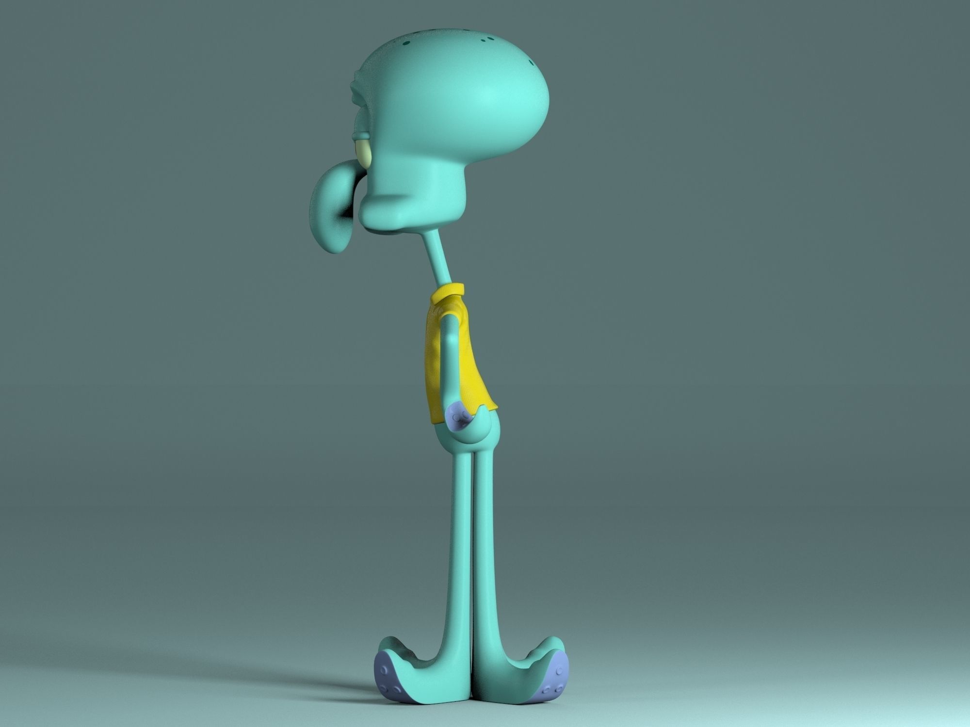 Squidward - Lula Molusco 3D model_1