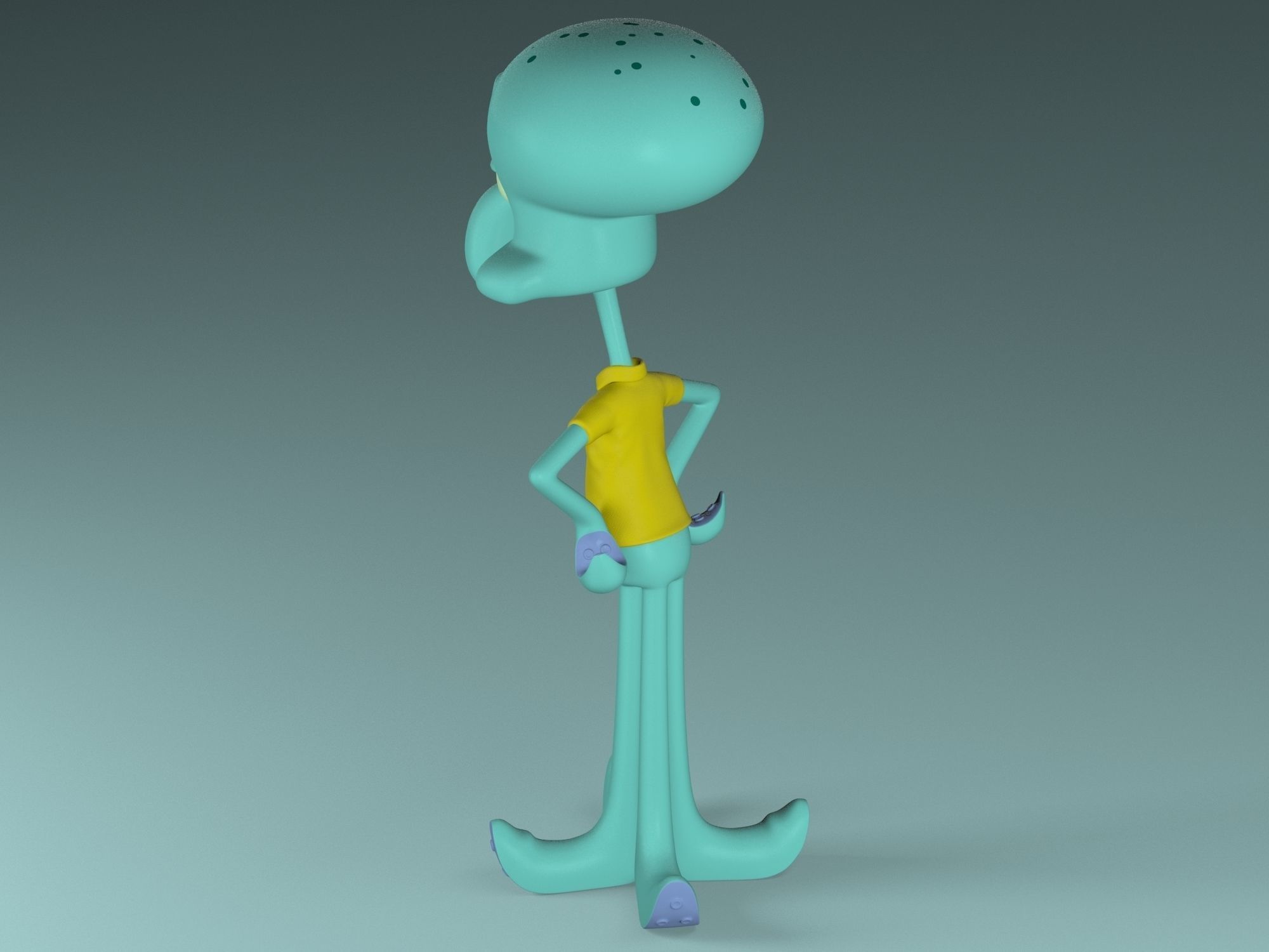 Squidward - Lula Molusco 3D model_2