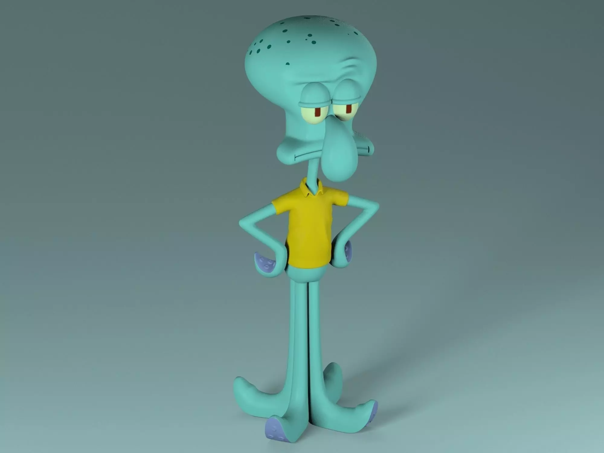 Squidward - Lula Molusco 3D model_0