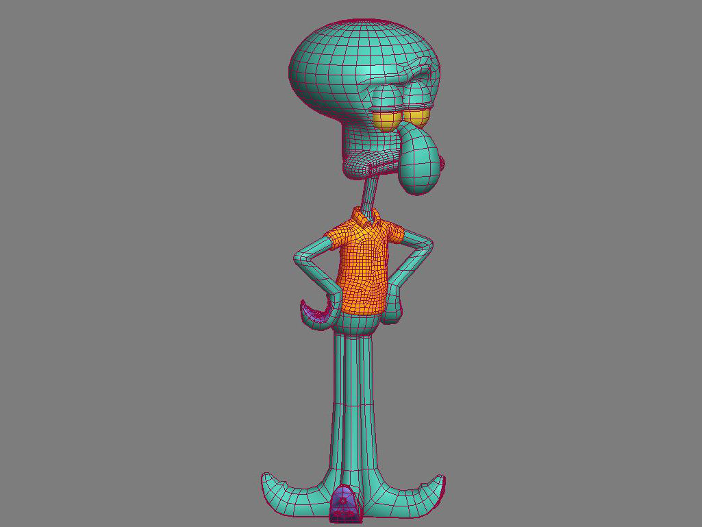 Squidward - Lula Molusco 3D model_4