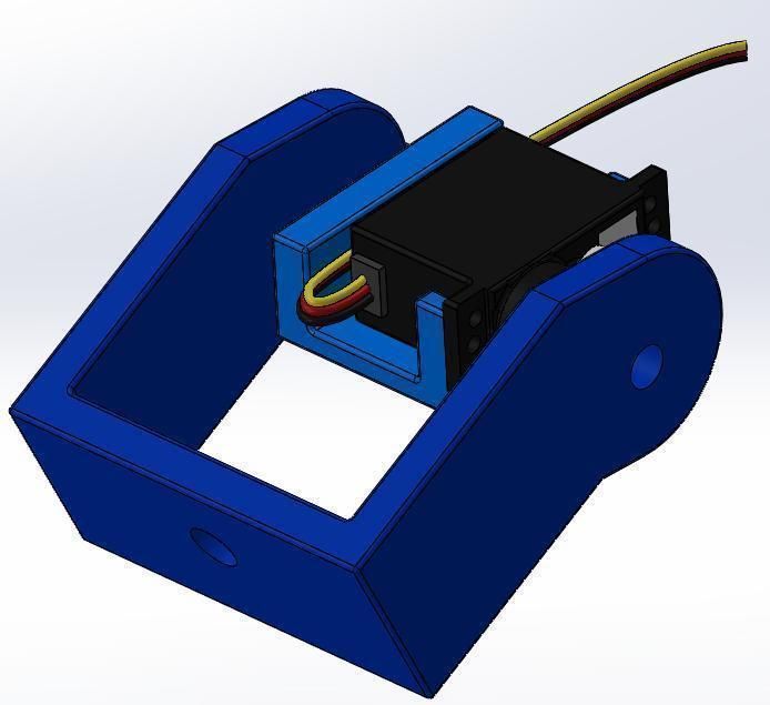 Pan Tilt Servo Bracket Kit for Futaba HS6... free 3D Model 3D