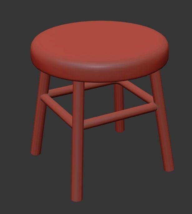 Stool Free 3D model_0