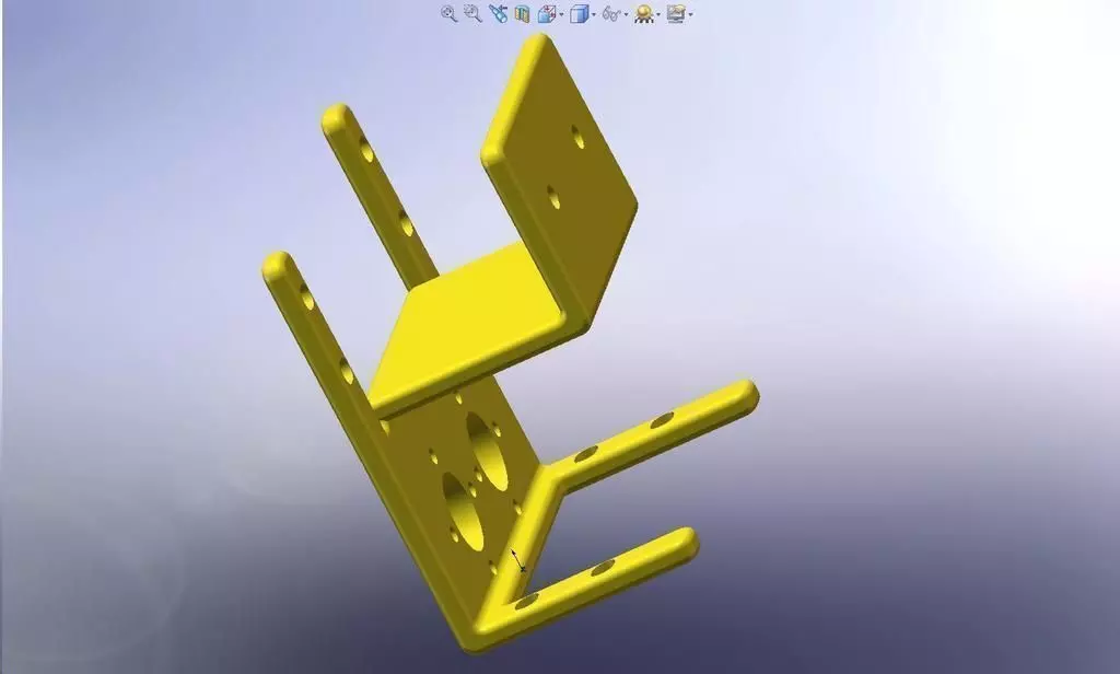 Plastic Pan Tilt Servo Bracket Free 3D print model