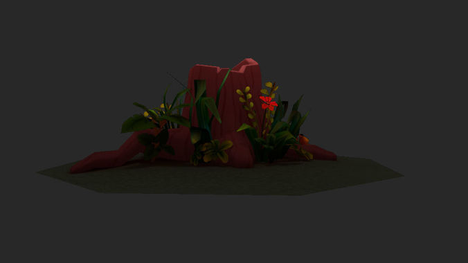 Tree Trunk Low Poly Low-poly 3D model