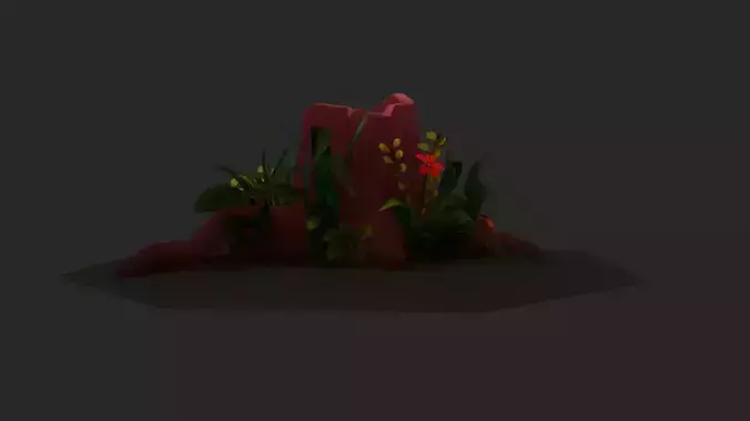 Tree Trunk Low Poly Low-poly 3D model