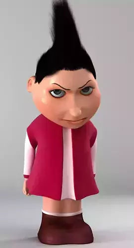  Puppet Kid Face 3D model