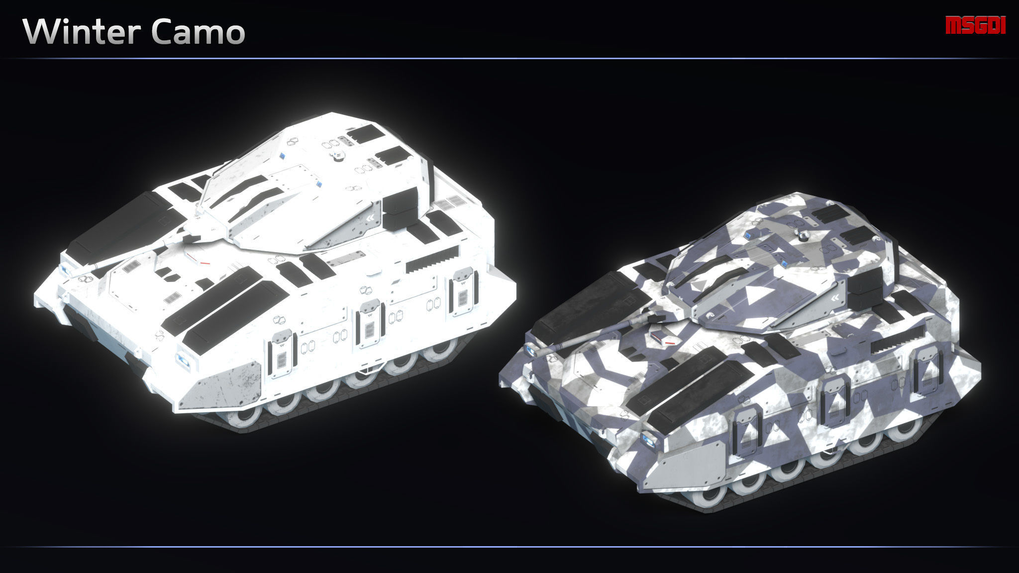 Scifi Crusher Infantry Fighting Vehicle Low-poly 3D model_10