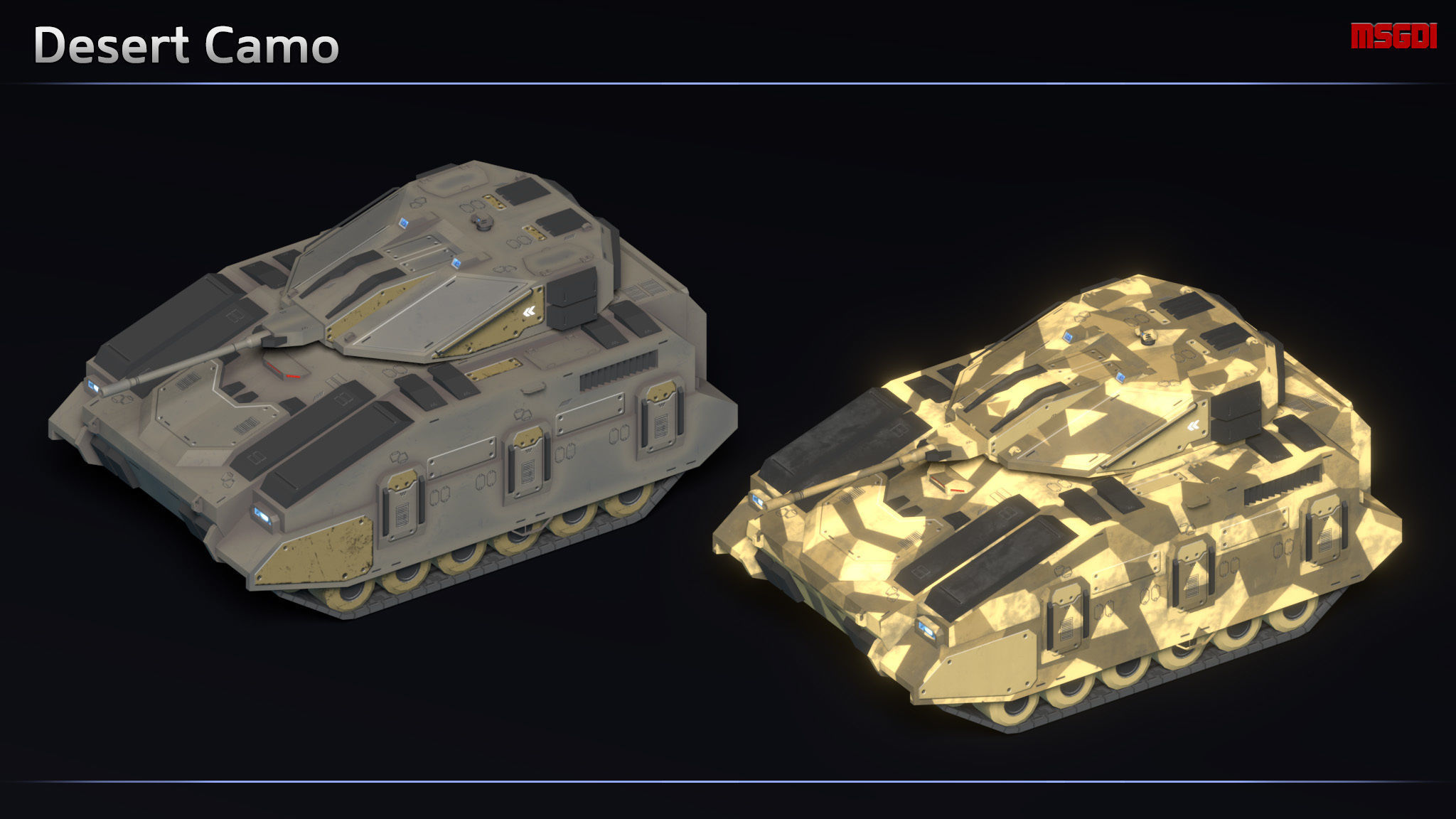 Scifi Crusher Infantry Fighting Vehicle Low-poly 3D model_9