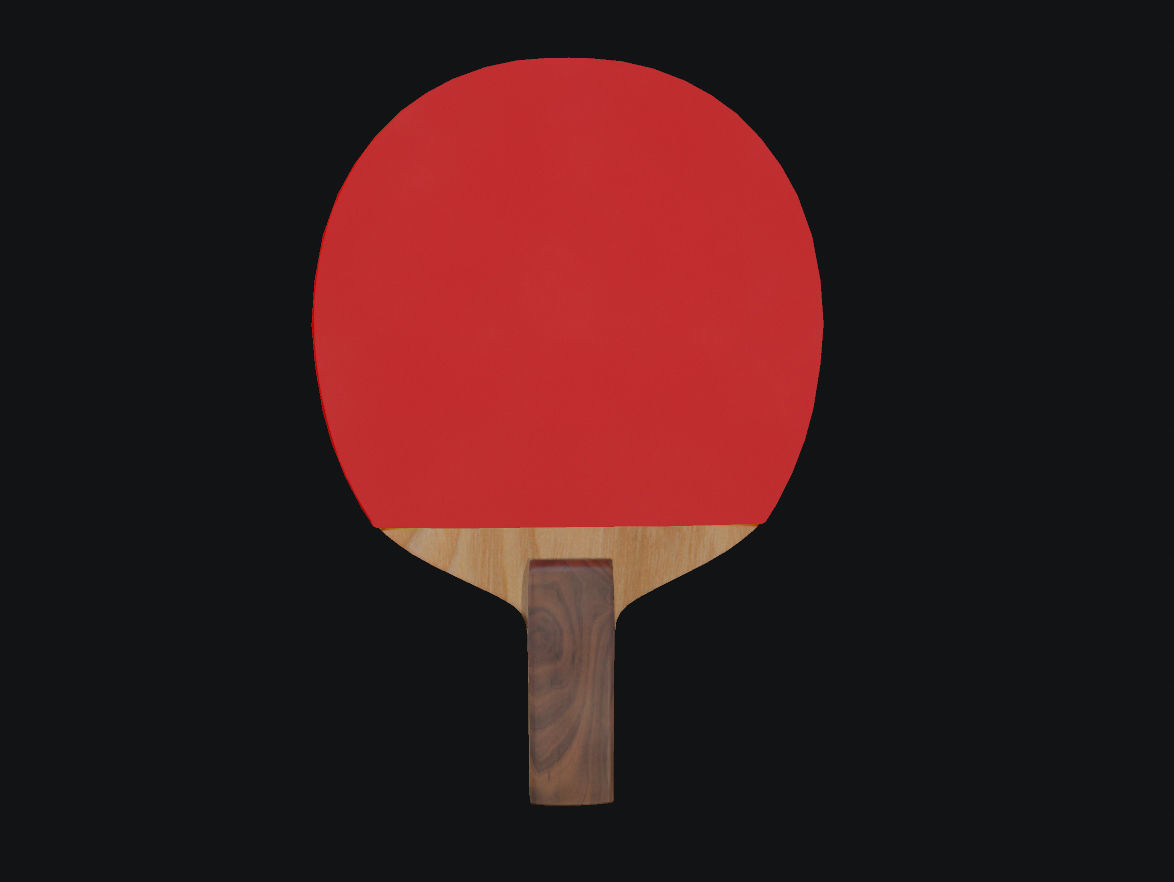 Pingpong paddle Low-poly 3D model_2