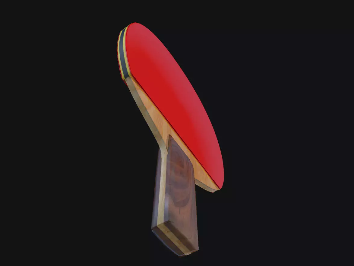 Pingpong paddle Low-poly 3D model_0