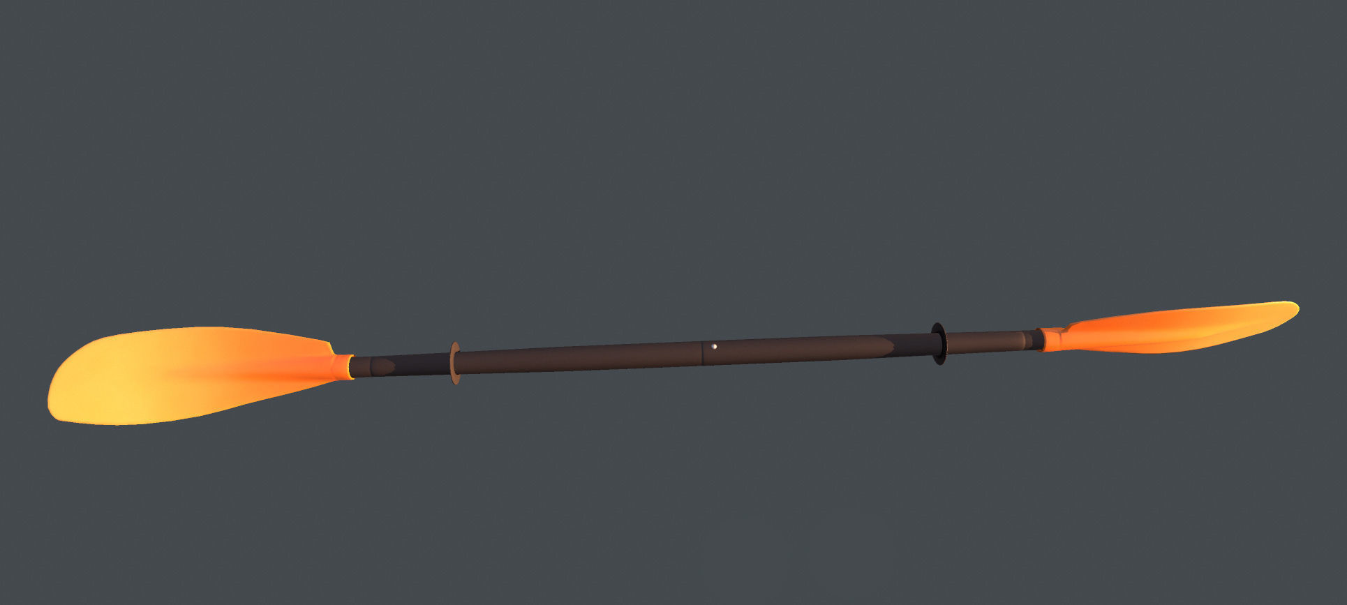 Kayak paddle Low-poly 3D model_1