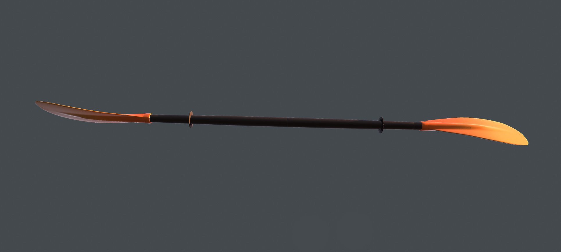 Kayak paddle Low-poly 3D model_3