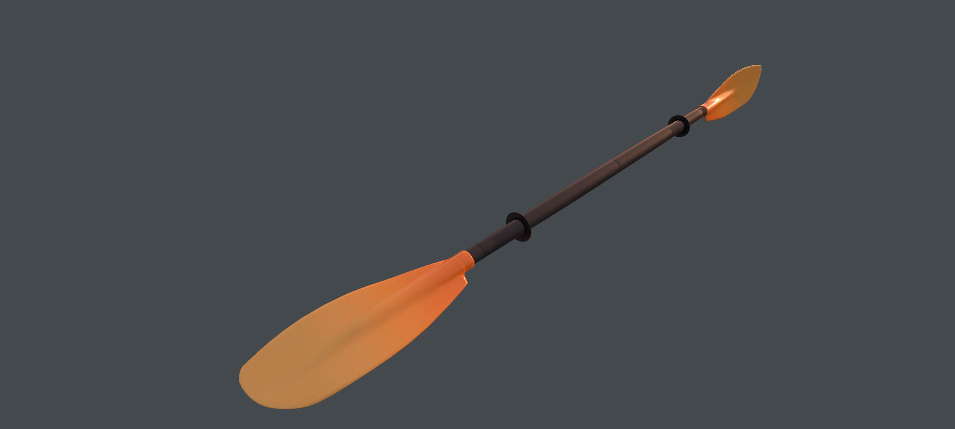 Kayak paddle Low-poly 3D model_7