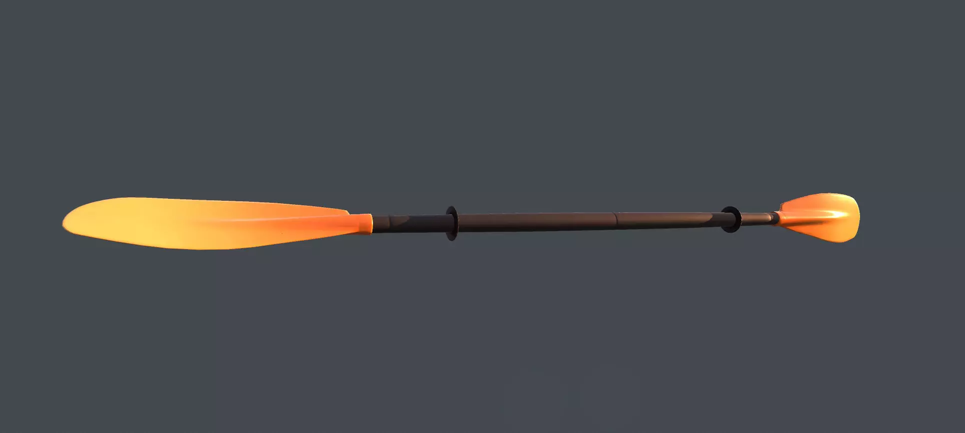 Kayak paddle Low-poly 3D model_0
