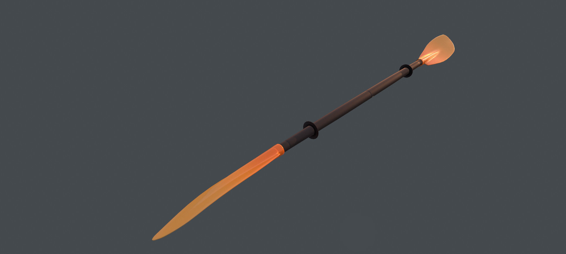 Kayak paddle Low-poly 3D model_5