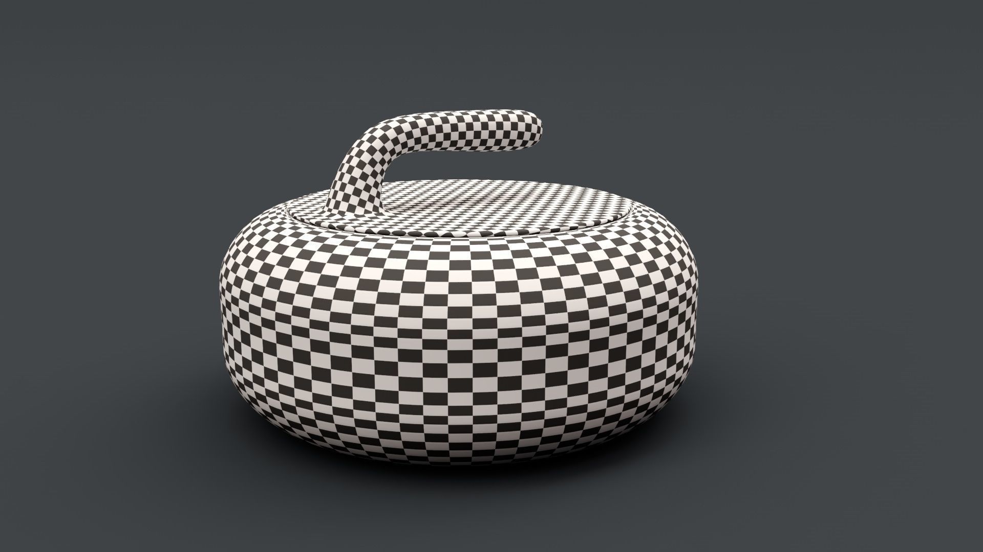 Curling Stone 3D model_2
