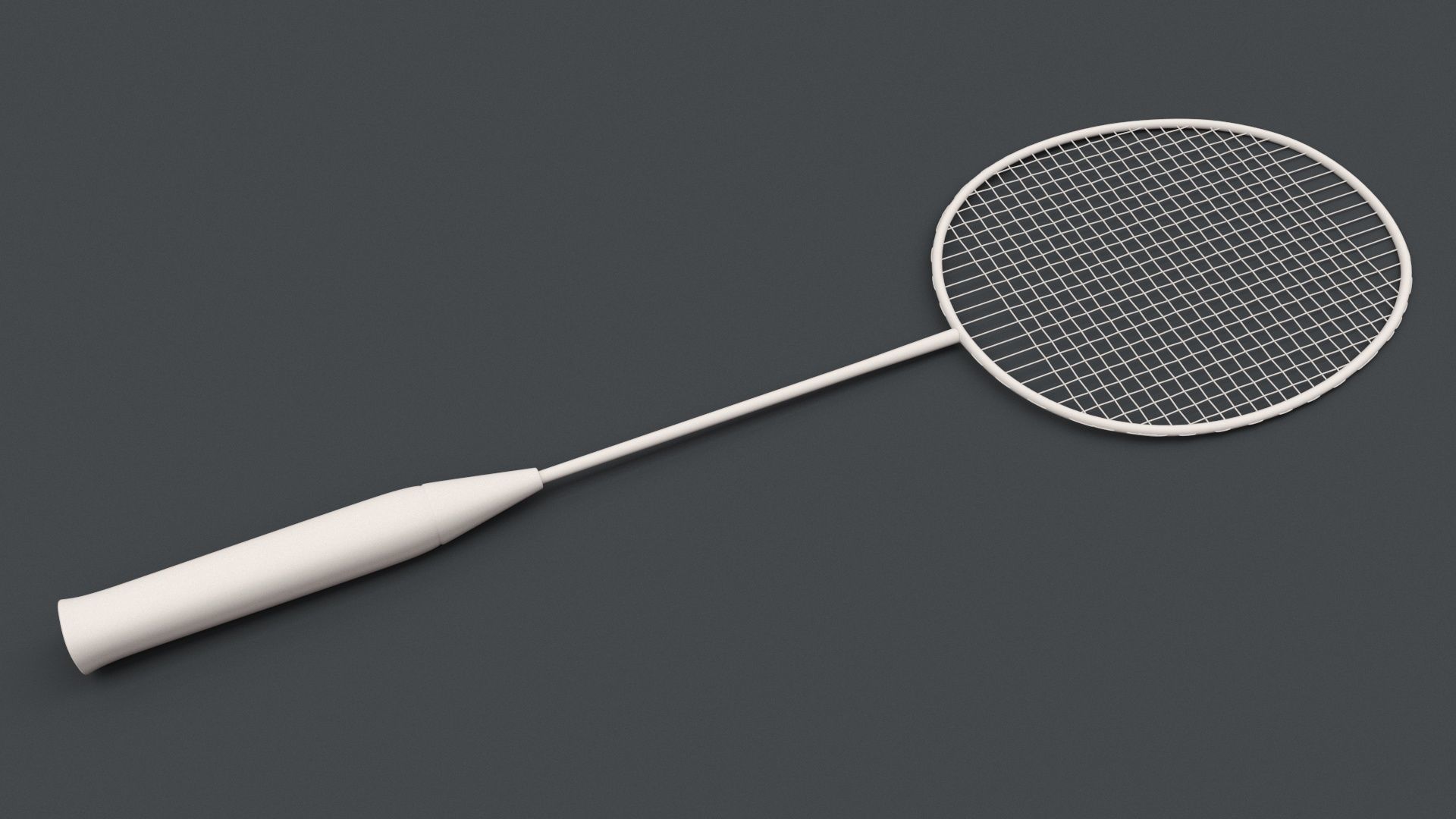 Badminton Racquet 3D model_1