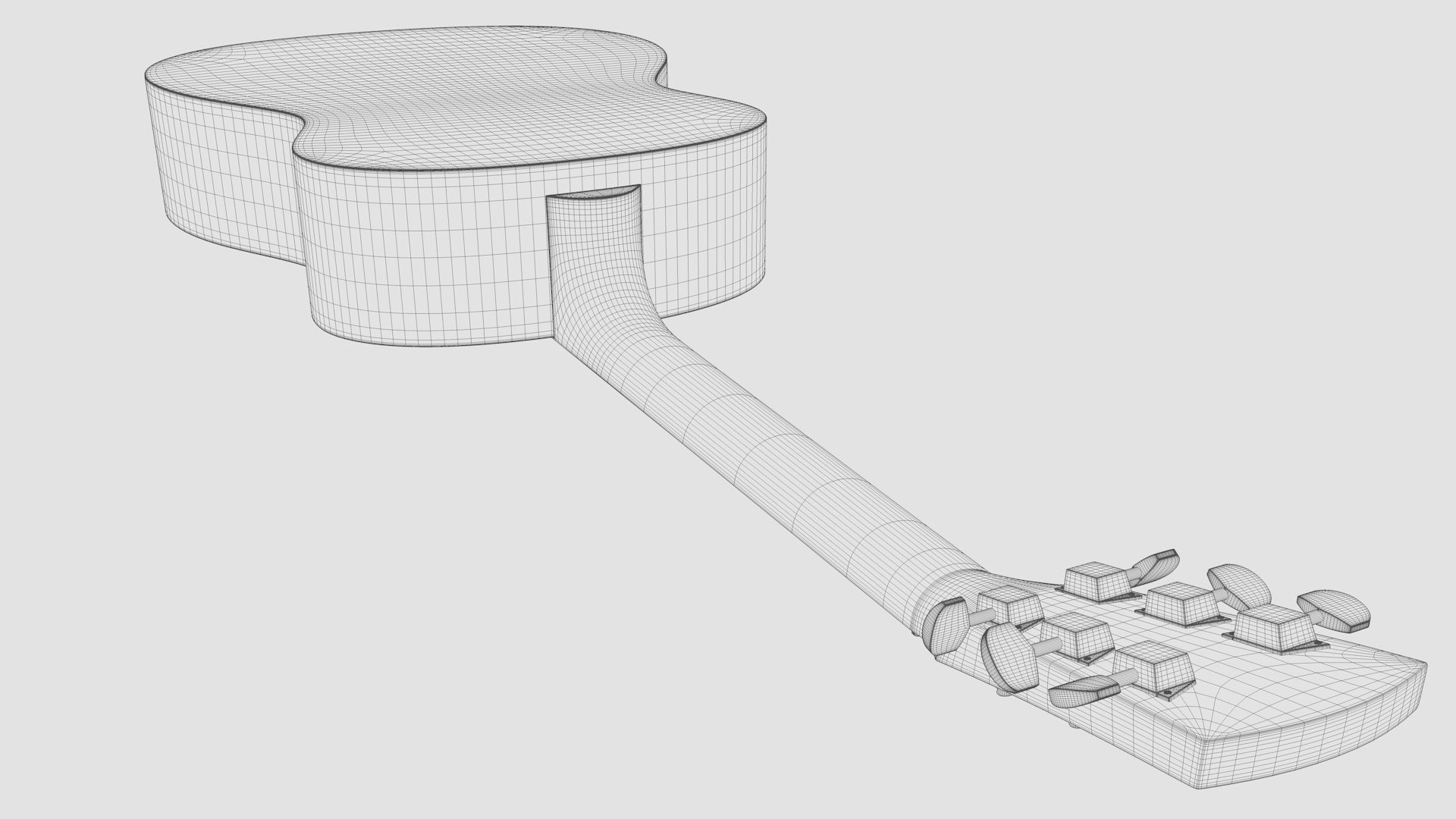 Acoustic Guitar 3D model_8