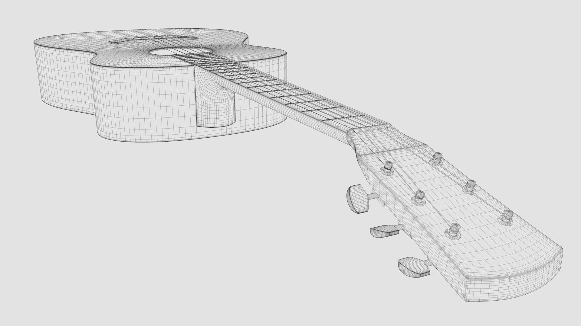 Acoustic Guitar 3D model_7