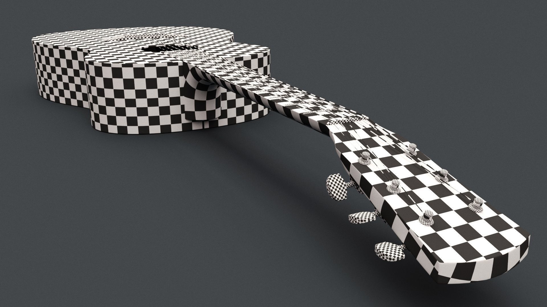 Acoustic Guitar 3D model_4