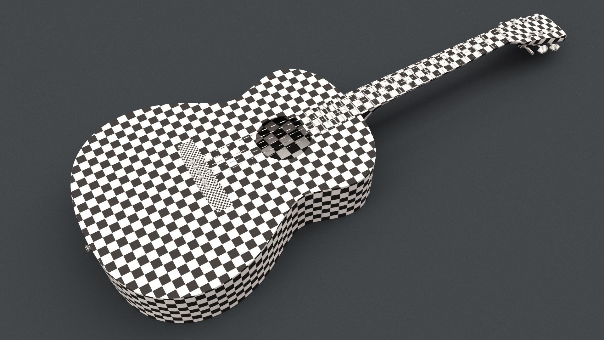 Acoustic Guitar 3D model_3