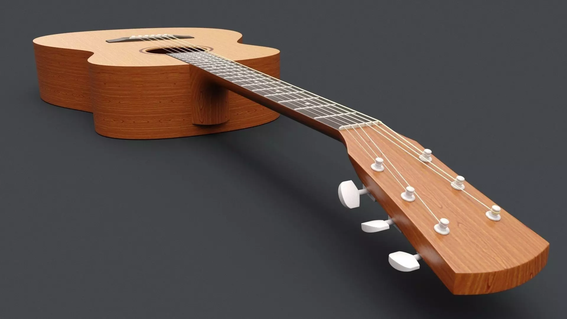 Acoustic Guitar 3D model_0