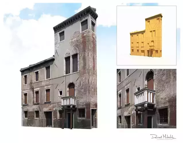 Apartment House 174 Low Poly Low-poly 3D model