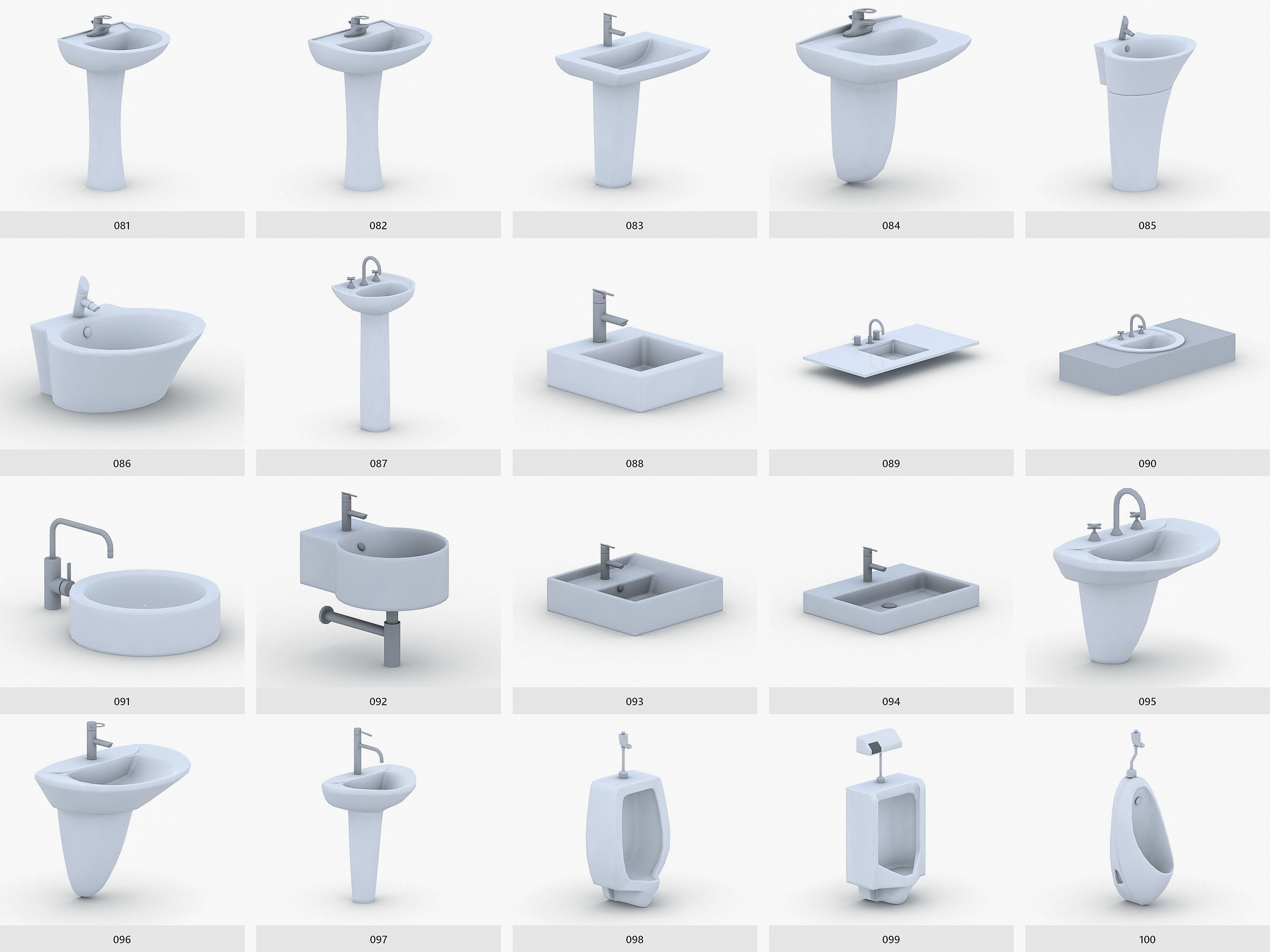 Bathroom Collection - 150 Products Low-poly 3D model_9
