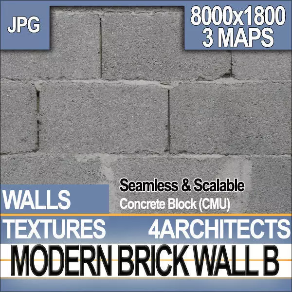 Modern Brick Wall B Texture_0