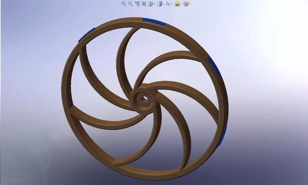 Mars Rover like BoeBot Wheel Rim Free 3D print model_0