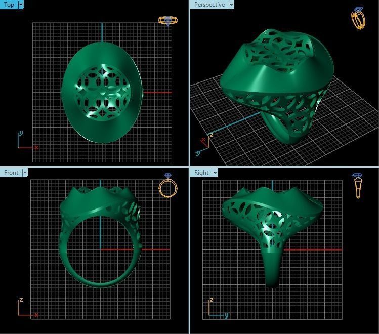 Ring R0227 3D print model_2