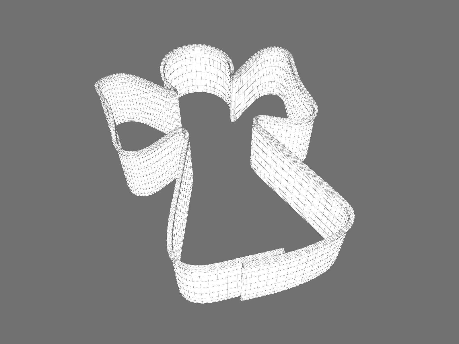 Baking Mould Angel 3D model_1