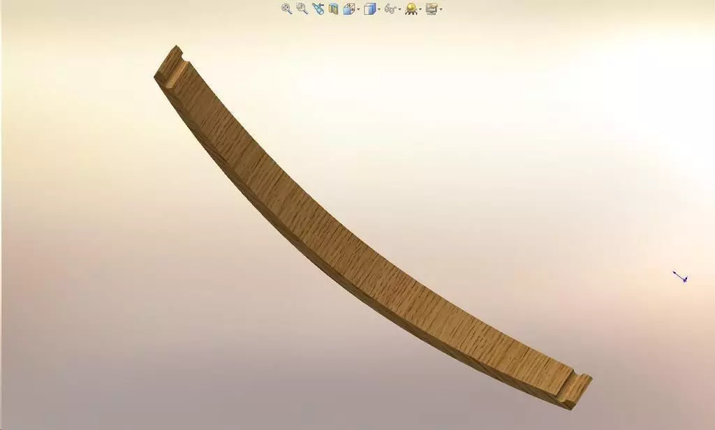 100mm tall Barrel Stave Free 3D print model_0