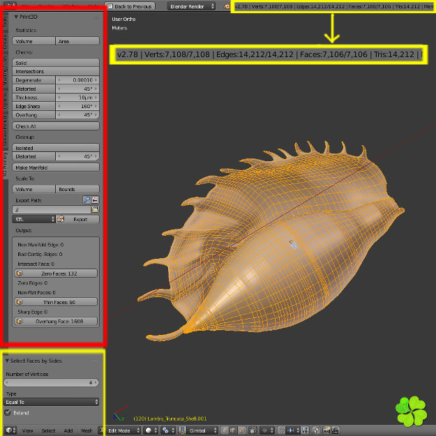 Realistic shells low poly shell Low-poly 3D model_34