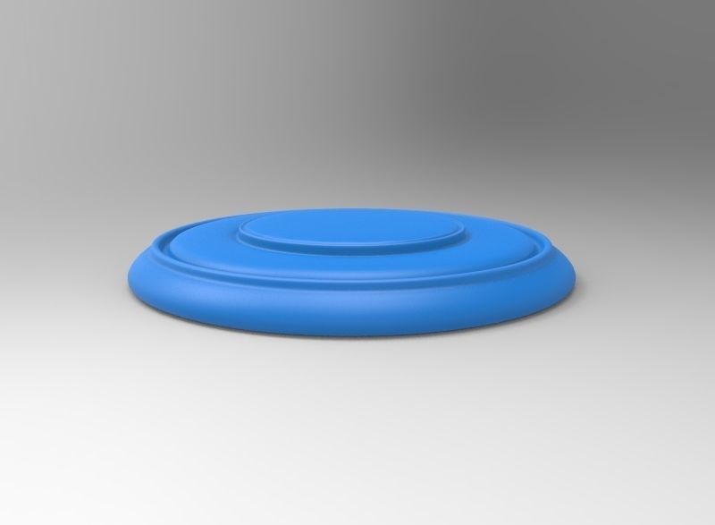 Frisbee button Low-poly 3D model_2