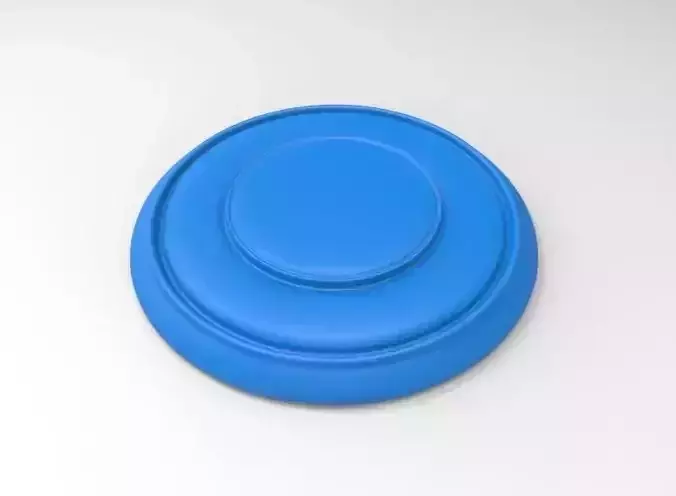 Frisbee button Low-poly 3D model
