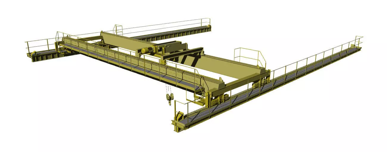 Industrial crane 3D model_0